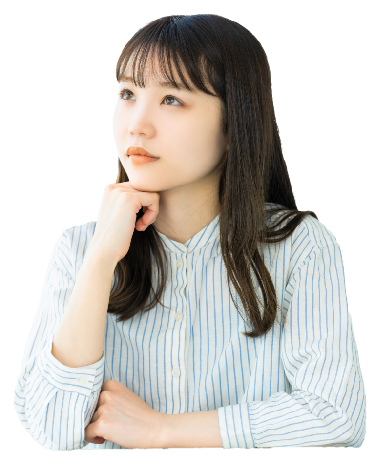 考えごとをする女性